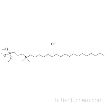 1-Oktadekanaminyum, N, N-dimetil-N- [3- (trimetoksisilil) propil] -, klorür (1: 1) CAS 27668-52-6